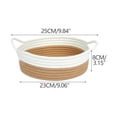 thumbnail image 3 of Birdeem Woven Cotton Rope Basket Fabric Basket for Organisation and Storage, Small Laundry Basket for Desktop Storage, Living Room Clutter Storage, (Khaki), 3 of 12