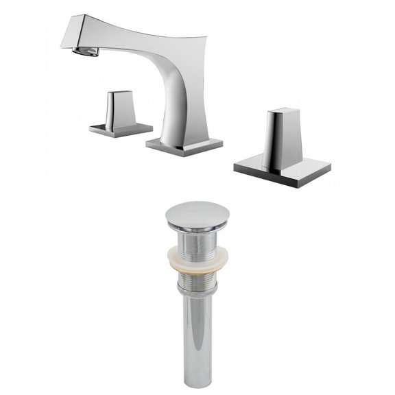 American Imaginations 10.5-in. W Bathroom Faucet Set Chrome AI-1994
