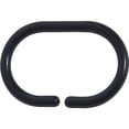 thumbnail image 2 of Solid Black Plastic Shower Curtain Rings - Set of 12, 2 of 5