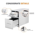 thumbnail image 1 of Armoire de Rangement de Cuisine Extérieure en Acier Inoxydable Résistante aux Intempéries avec Tiroir Rabattable, 2 Tiroirs Coulissants et Porte-Essuie-Tout – Tiroirs d'Accès Durables pour Îlot de BBQ, Station de Gril de Patio, 1 of 6