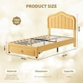 thumbnail image 2 of Twin Berber Fleece Upholstered Platform Bed Frame with Storage Drawer and Smart LED Headboard No Box Spring Needed for Kids Yellow, 2 of 7