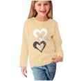 thumbnail image 2 of RXIRUCGD Chemises à Manches Longues pour Filles, Col Rond Mignon, Blouses Décontractées Élégantes (Beige, Taille : 4 Ans), 2 of 5