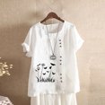 thumbnail image 1 of Babysbule Hauts pour Femmes Liquidation Mode Femmes Été Ample Imprimé T-Shirt à Col Rond Manches Courtes Blouse Décontractée Hauts, 1 of 3