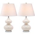 thumbnail image 5 of Safavieh Eva Double Gourde en Verre Blanc (Lot de 2), 5 of 5