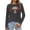 Gris Foncé, variante sur HUITKMM T-Shirt en Coton Femme Femmes Canada Manches Longues Fête du Canada Drapeau T-Shirt Feuille d'Érable Canadienne Chandails 4136