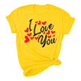 thumbnail image 4 of Pisexur T-shirt de la Saint-Valentin pour Femmes, Imprimé Amour, Manches Courtes, Col Rond, 4 of 5
