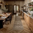 thumbnail image 1 of BERTHMEER 2'x6' Washable Runner Rugs for Hallway Kitchen Bedroom Entryway Laundry Bathroom Non Slip Vintage Oriental Traditional Distressed Runner Rugs, Gradient Brown, 1 of 5