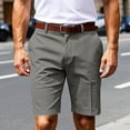 thumbnail image 2 of Enjoytime Casual Shorts for Men Fashion Classic Solid Color Loose Shorts with Pockets for Workout Running Dark Gray XS, 2 of 4
