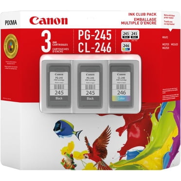 Paq. de 2 cartouches d'encre couleur CI-246 et de 1 cartouche d'encre noire PG-245 de Canon