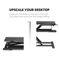 thumbnail image 3 of FITUEYES Height Adjustable Standing Desk with Smart Phone Holder Slot & Large Keyboard Tray for Laptop Computer Used in Home Office, 3 of 5