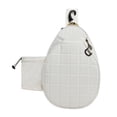 thumbnail image 2 of tamizeot Racquet Carrier Gift Bag Sports Accessory Easy Access Active Entertainment Tennis Racquet Bag Squash Pickle Ball White 29.5x10x43cm, 2 of 6