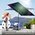 thumbnail image 4 of Outsunny Parasol de Patio Inclinable, Parasol de Jardin de Marché avec Manivelle, Bleu Marine, 4 of 10