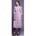 thumbnail image 3 of Bimba Robe Kurti Longue Imprimée Tunique Droite Manches 3/4 Robes pour Femmes Haut, 3 of 6