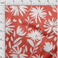 thumbnail image 3 of oneOone Georgette Viscose Rouge Pastel Tissu Feuilles et Floral Tissu pour Robe Tissu Imprimé Tissu au Mètre 42 Pouces de Large, 3 of 5