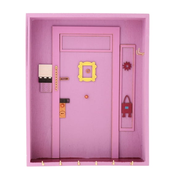 Key Holder for Wall Mounted, Key Hangers, Wood Decorative Mail Shelf with 6 Hooks, Key Holder for Wall, and Mail Holder Decorative