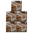 thumbnail image 2 of relayinert Comfortable Crochet Lace Table Runner For Easy Care Wedding Easy Wash Fitting wine red 40*200cm 5Set, 2 of 6