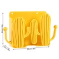 thumbnail image 4 of Wall Mounted Cactus Storage Box Punch-free Self-adhesive Remote Controller Mobile Phone Charging Organizer Holder Household Hook Bright Yellow, 4 of 8