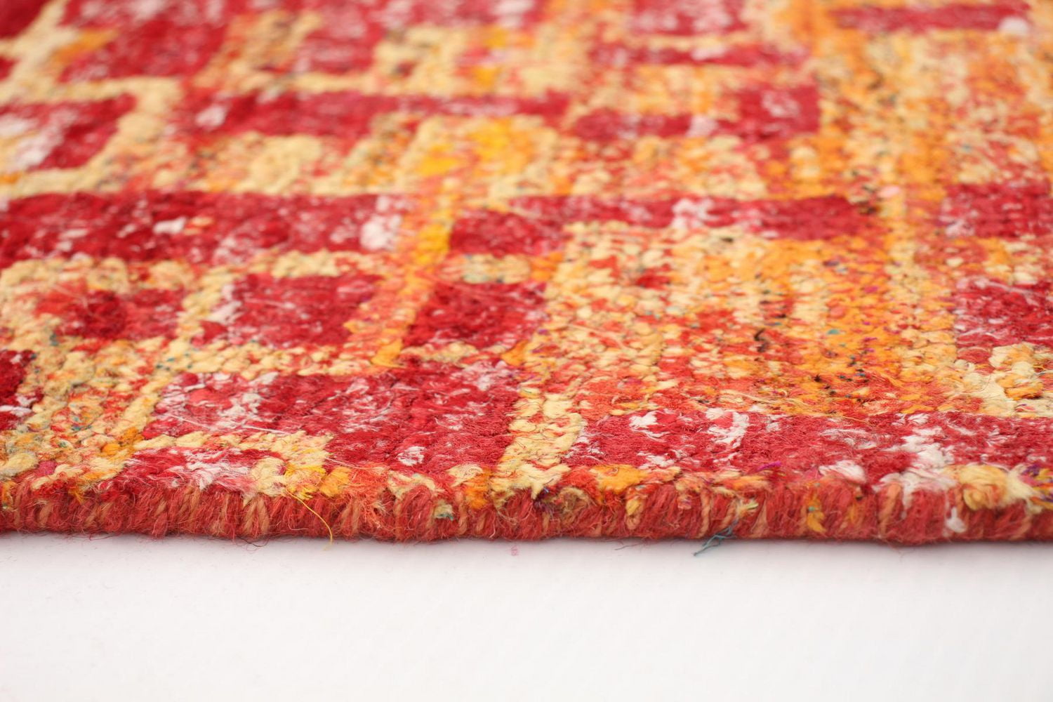 ECARPETGALLERY Tapis Noué à la Main pour Salon, Salle à Manger et Chambre à Coucher Contemporain Collection Sari Silk 5'0" x 7'10" en Rouge