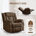 thumbnail image 2 of YSICK Swivel Rocker Recliner Chair with USB Ports Chenille for Living Room,Brown, 2 of 7