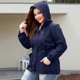thumbnail image 4 of fheaev Manteaux de Pluie pour Femmes Imperméables Imperméables avec Capuchon Manteau Interchangeable Doux Coupe-Vent Manteau de Pluie Coupe-Vent avec Poche pour la Randonnée en Plein Air, 4 of 7