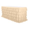 thumbnail image 1 of Uscallm Pleated Tablecloth 5-Layer Party Table Cover For Rectangular Round Square Tables Elegant Dining Decor Wedding Reception Banquet Tablecloth, 1 of 2