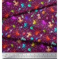 thumbnail image 3 of Soimoi Modal Satin Fabric Dot,Octopus & Jellyfish Ocean Fabric Prints by Yard 42 Inch Wide, 3 of 3