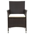 thumbnail image 2 of vidaXL Chaises de Jardin avec Coussins 4 Pcs Rotin Poly Brun, 2 of 5