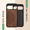 thumbnail image 4 of MISSUNNY Wood Case Compatible with Google Pixel 9 / Pixel 9 Pro Case - Cover - Rising Sun Dark Brown, 4 of 4