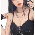 thumbnail image 3 of GHSDFBB Girls' Rivets Chokers Punk Goth Handmade CCB Material Choker Necklace Spike Rivet Rock Gothic Jewelry (Silver), 3 of 7