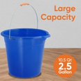 thumbnail image 2 of Superio Round Bucket 10 Liter, Blue (2 Pack), 2 of 5
