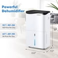 thumbnail image 3 of Costway 100-Pint Dehumidifier for Home & Basements w/ Smart App& Alexa Control, 3 of 10