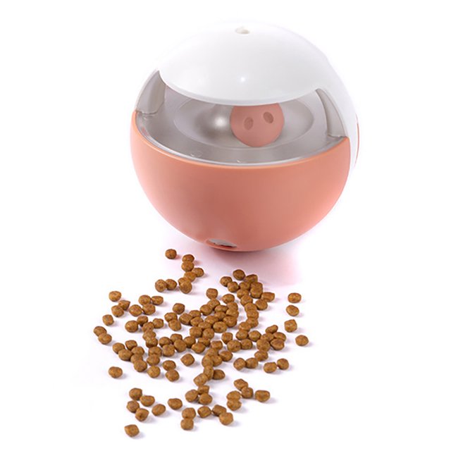 Gobelet Boule à Friandises pour Chat : Clochette Interactive Distributeur de Nourriture pour Chat Jouet Distributeur de Nourriture pour Animal Balle