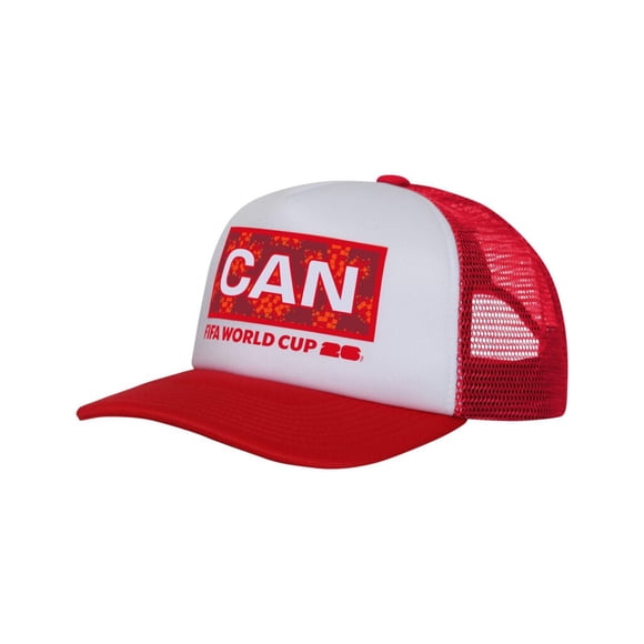 FIFA Coupe du Monde 2026 Canada Casquette Camionneur Rouge et Blanche