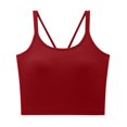thumbnail image 1 of Yuyuzo Womens Tank Tops Sleeveless Spaghetti Strap Padded Sports Bra Square Neck Workout Basic Crop Tops, 1 of 3