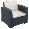 thumbnail image 1 of Siesta ISP831-DG Fauteuil Club de Patio en Résine Monaco avec Coussin Gris Foncé, 1 of 15