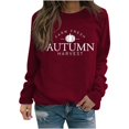 thumbnail image 2 of Hauts pour Femmes Décontractés Chics 2023 Mode Imprimée Manches Longues Amples Col Rond Blouses à Capuche Décontractées Costumes d'Halloween pour Femmes en Liquidation, 2 of 5