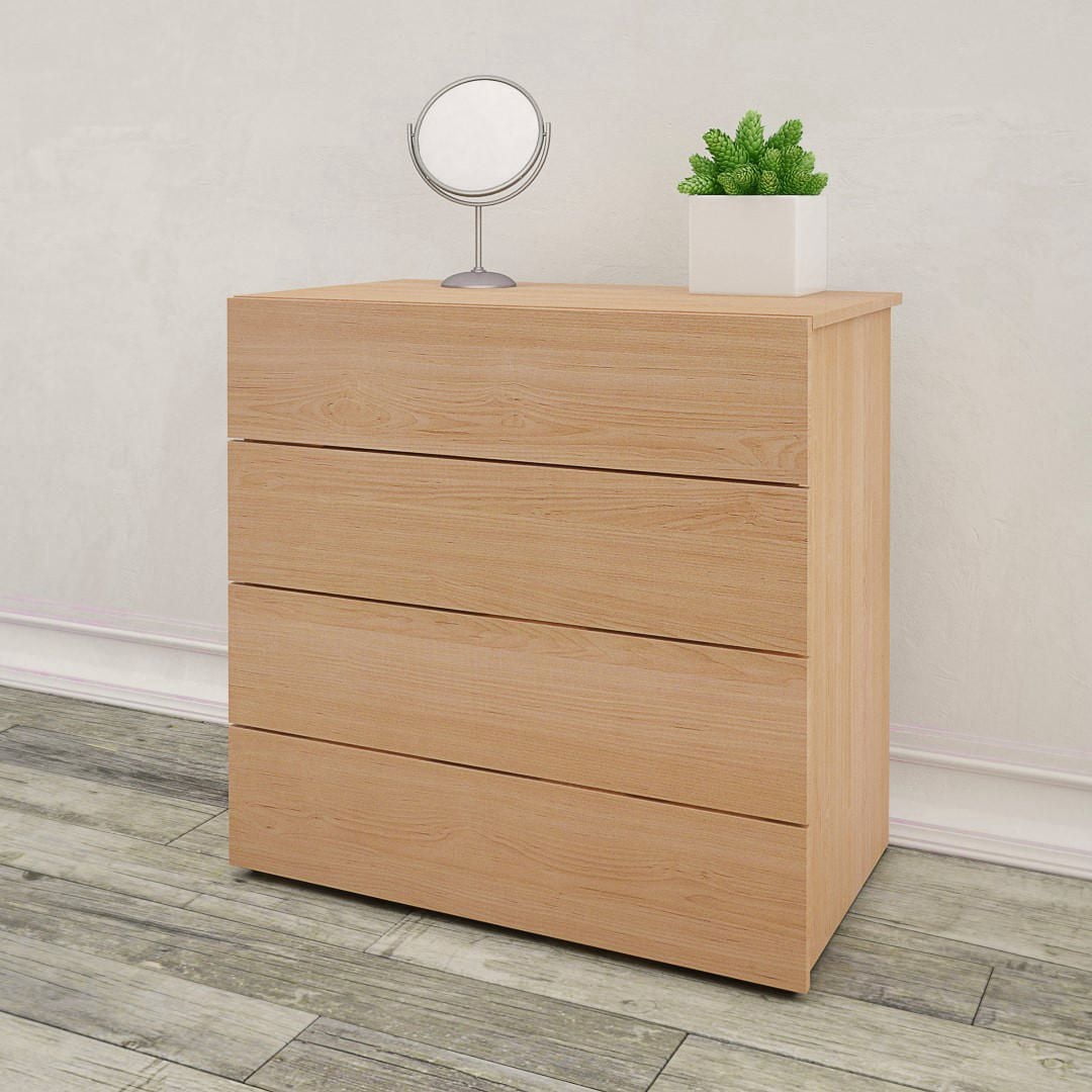 Commode 4 tiroirs Nordik de Nexera, érable naturel
