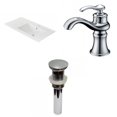 thumbnail image 1 of American Imaginations 35.5-in. W 1 Hole Ceramic Top Set In White Color - Overflow Drain Incl. AI-29821, 1 of 9