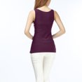 thumbnail image 4 of Choix Populaires, Débardeur Patchwork à Sequins pour Femmes, Col Rond, Coupe Ajustée, à la Mode, Décontracté, Usage Quotidien, Haut Élégant Coupe Confortable/polyester, Violet, Sopatenor, 4 of 8