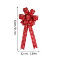 thumbnail image 2 of Riforla Christmas Bow Berry Snowflake Printed Ribbon Christmas Tree Decoration Handmade Like Bow Hangs E 32x27 cm, 2 of 8