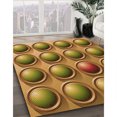 thumbnail image 3 of Ahgly Company Tapis Rond Lavable en Machine Intérieur Transitionnel Brun Selle, 4 Pieds Rond, 3 of 7