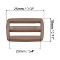 thumbnail image 2 of Unique Bargains Olive Green Tri-Glide Slide Buckles Webbing Strap Fastener (100 Pack), 2 of 5