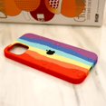 thumbnail image 4 of Étui Arc-en-Ciel Mignon Compatible avec iPhone, Étui de Protection Intégrale en Silicone Liquide Coloré Antichoc pour Femmes et Filles (iPhone 11, Rouge), 4 of 7