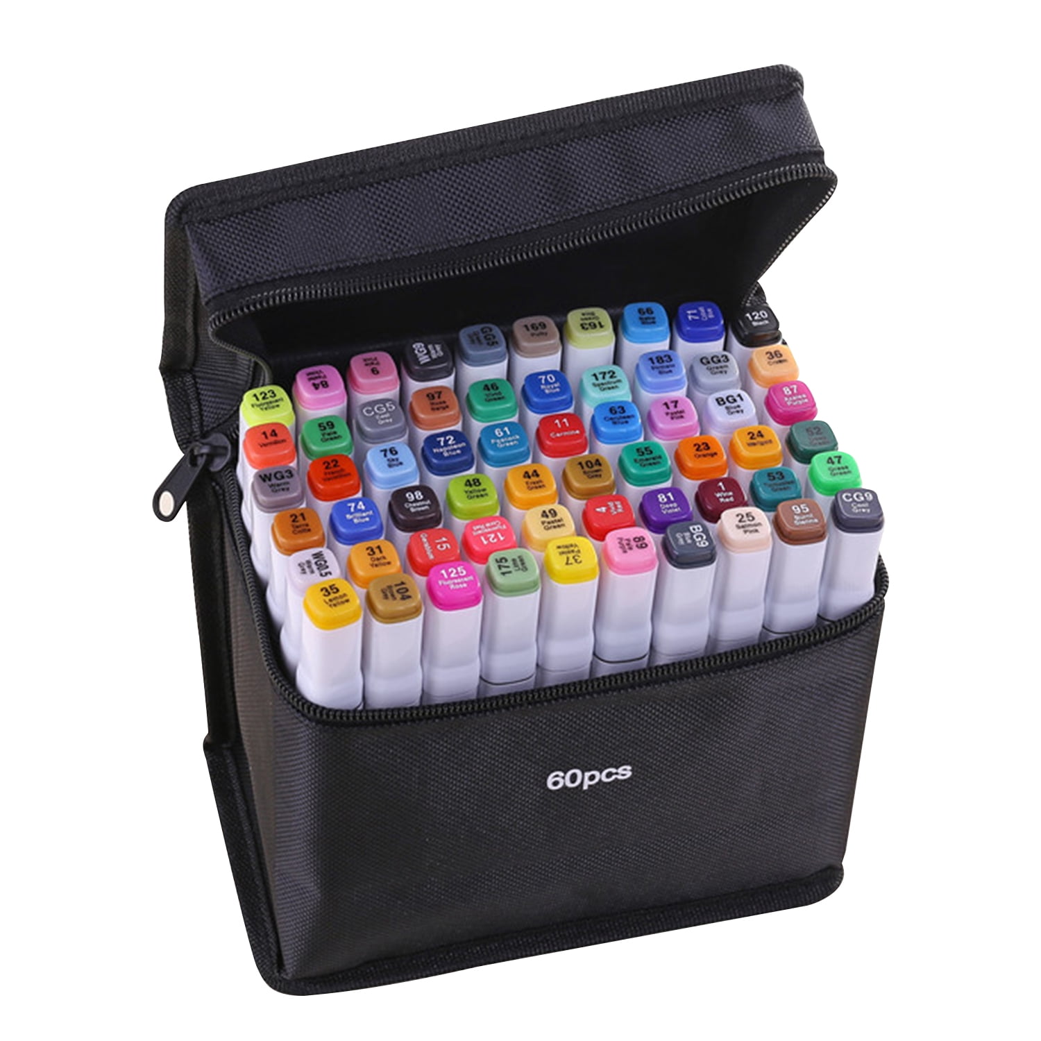 40 Colors Markers Dual Marker Pen Sketching Writing Painting Underlining Marker Artist Drawing Double-Ended Art Markers with Zip Storage Bag