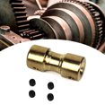 thumbnail image 2 of FlyFlise 4-6mm Brass Motor Copper Shaft Coupling Coupler Connector Sleeve Adapter, 2 of 8