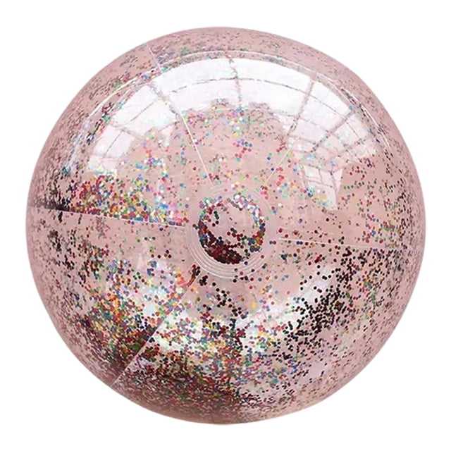 SIYTUAU Multicolor Glitter Beach Ball Pvc Inflatable Floating Water Play Toy Transparent Outdoor Sports Pool Fun Beach Ball Colorful