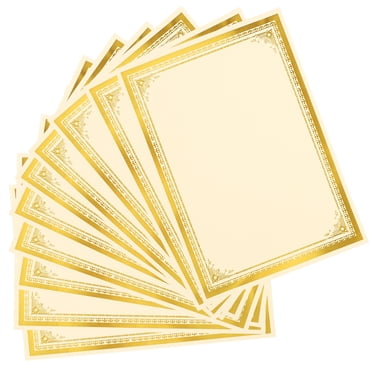 KAKOWELY 10 Sheets Graduate Certificate Paper School Certificate Paper Printable Blank Paper Blank Honor Paper,11.61"X8.27"(LxW)