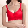 thumbnail image 3 of Bandeau Sports Bra Women Back-Smoothing Bra Feature V-Neck Balconette Bra Style W-725 Red 34, 3 of 4
