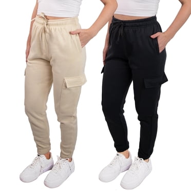 SPXTREME [2 Pack] Pantalon de Jogging Cargo pour Femme, Détente Décontractée, Confort Ultime, Toucher Doux, Très Grand