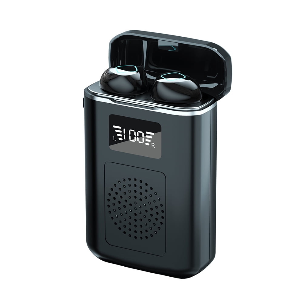M6 True Wireless Stereo Earphones IPX7 Waterproof BT 5.1 In-Ear Headphones & Speaker 2-in-1 Noise Canceling/4000mAh Power Bank Case/Digital Display Headsets with MIC